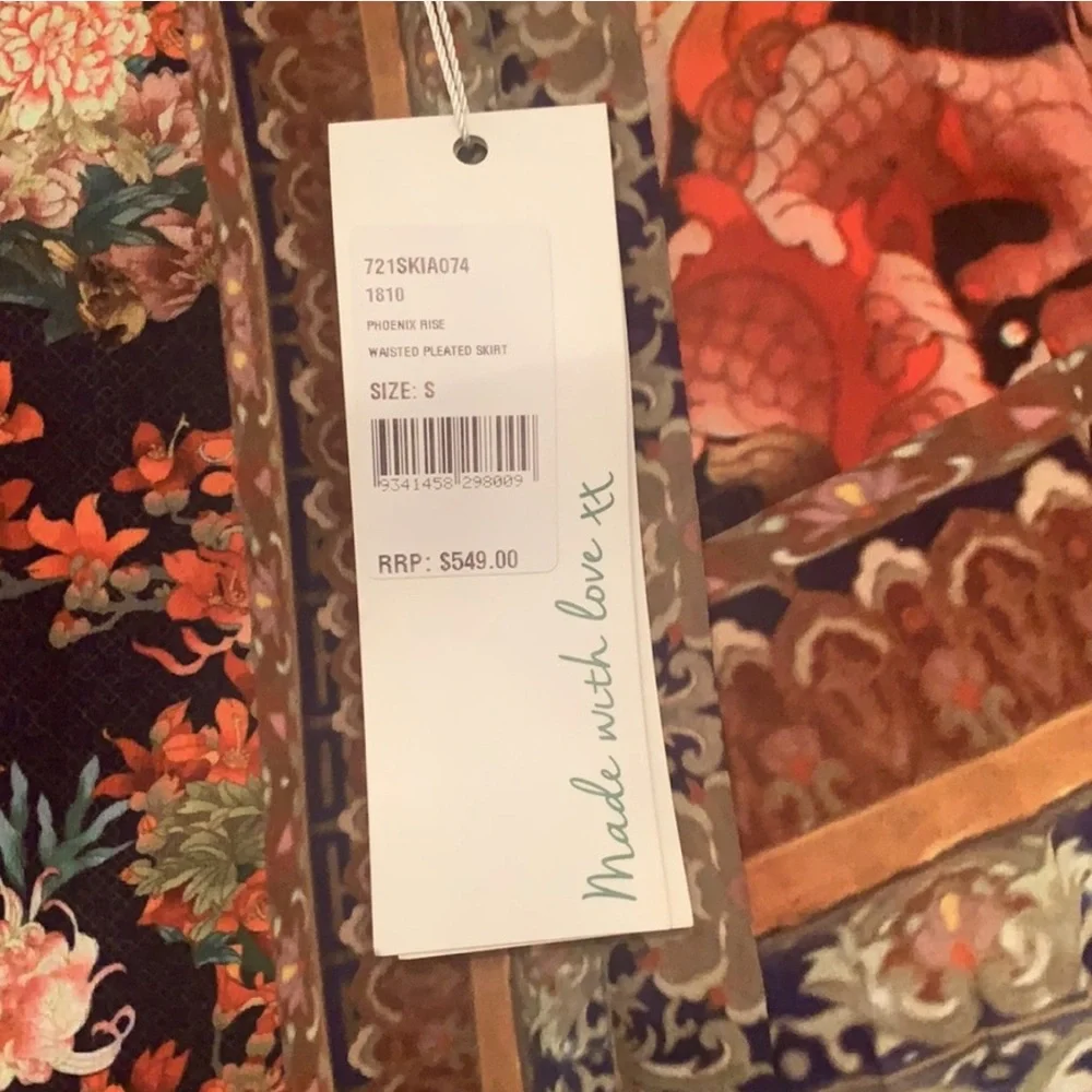 RARE Camilla Phoenix Rise Pleated Women's Skirt Small - Picture 6 of 14